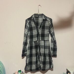 New Look Black and White Checkered Kids Dress